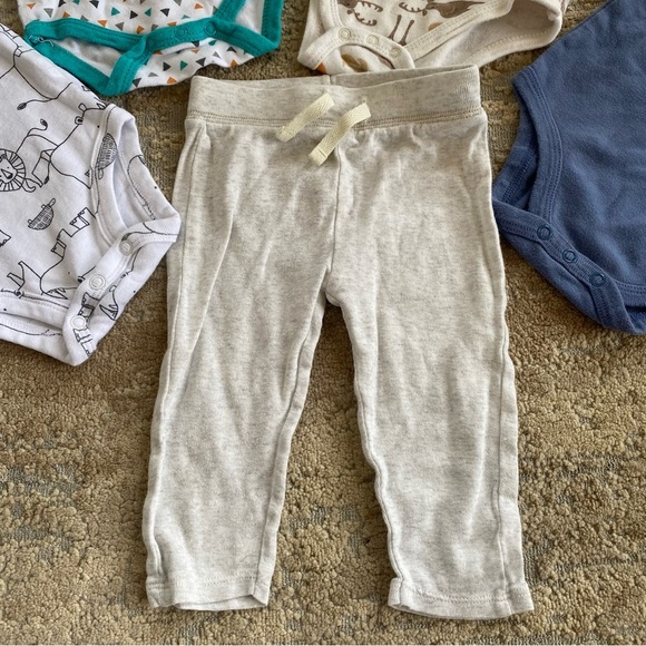 3-6 months Baby Boy Bundle of Onesies Pants Animal Pants Cotton - Picture 4 of 7